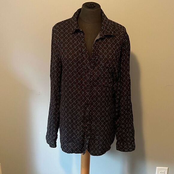 Jag Jeans Womens Adley Long Sleeve Button Up Embroidered Top - Picture 1 of 9
